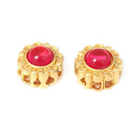 5 uds. De cuentas redondas de latón de Color dorado mate, estilo Vintage, pulseras de cuentas nepalesas, cuentas espaciadoras, suministros para fabricación de joyas, accesorios Diy - details 10