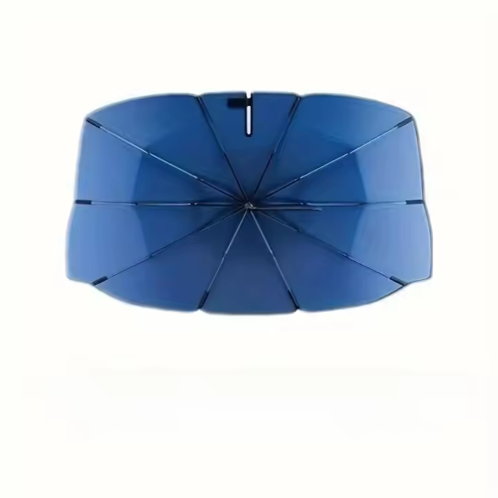 Parabrisas De Coche Con Asa Rotativa De 360° Y Flexible Para Verano Bloquea Los Rayos UV Material De Poliéster Grueso - 1
