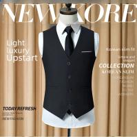 Chaleco de traje de hermano para hombre, ropa de negocios de estilo occidental, chaleco sin mangas de verano para escena de boda - details 2