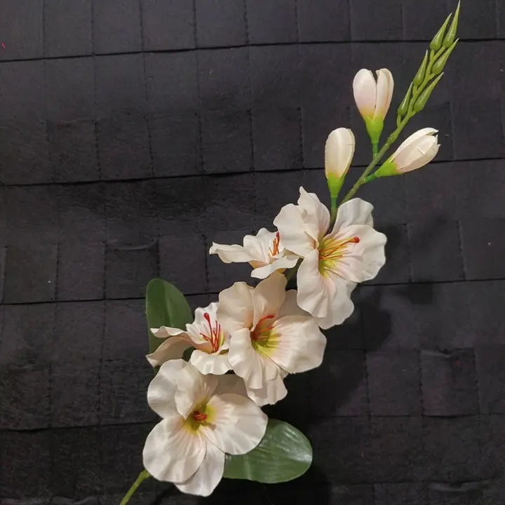 Flor de gladiolo Artificial de tacto Real, 2 uds., 75cm, centros de mesa, gladiola falsa 3D, flor de simulación multicolor, decoración del hogar - 1