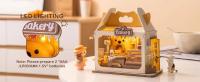 Rolife Caja de panadería de madera DIY casa en miniatura muebles casa de muñecas con luces LED para niñas - details 0