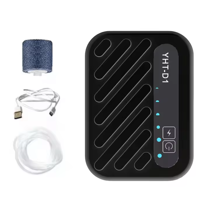 Mini bomba de aire de oxígeno para acuario, bomba de oxígeno portátil recargable por USB para pecera, oxigenador de pesca súper silencioso - 1