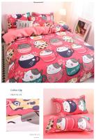 Juego de Ropa de Cama de Lujo con Funda de Edredón de Dibujos Animados Lindos para el Hogar Doble Set de Tela para Cama - details 0