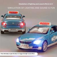 Coche de Taxi M6 a Escala 1:32 Modelo de Metal Alegrado con Sonido y Luz Juguete Ideal para Niños - details 5