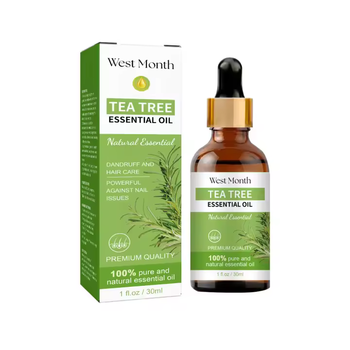 Aceite esencial de árbol de té para reparar el cabello, hidratante para la piel Facial, esencia para uñas grises hidratante y reparadora - 1
