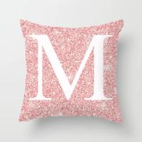 Cojín de sofá rosa con letras ostentosas, almohada con respaldo central, 45x45cm - details 17
