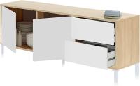 Conjunto de Muebles de Sala de Estar de Roble Canadian y Blanco Cajones, Buffet, Molo Brooklyn - details 19