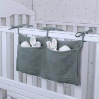 Bolsa de Almacenamiento para Cama de Bebé con Estampado Sólido y Lindo Accesorios de Bebé Bolsas Colgantes de 2 Bolsas Unisex - details 1