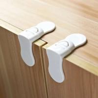 Gabinete antipalanca para bebé con cerradura, hebilla de seguridad de plástico blanco para protección infantil - details 7