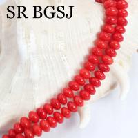 4x6mm Rondelle naranja mar bambú Coral forma cilíndrica hacer joyería DIY collar pulsera accesorios cuentas sueltas - details 3