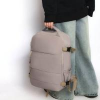 Mochila ligera para mujer, mochila escolar portátil de gran capacidad para estudiantes, mochila impermeable de viaje para ordenador portátil de color sólido - details 7
