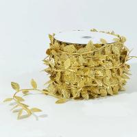 Corona de Hojas de Seda Artificial Doradas Guirnalda de Ratán para Boda y Scrapbooking Hecha a Mano - details 1