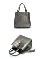 Bolso Bandolera Para Mujer CH Embossed Con Diseño De Impresión De Letras Gran Capacidad Elegante Temperamento Bolso De Mano Casual - details 10