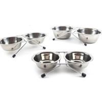 Cuenco de Acero Inoxidable para Mascotas Doble para Perros y Gatos Soporte de Hierro Duradero - details 2