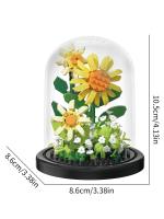 Ramo de flores en miniatura Bonsai Bloques de construcción Plantas artificiales de plástico Cubierta de polvo Modelos Decoración del hogar Juguetes Niños Brithday Regalo - details 2