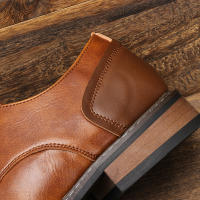 Zapatos casuales de negocios tendencia retro zapatos de cuero de gran tamaño - details 17