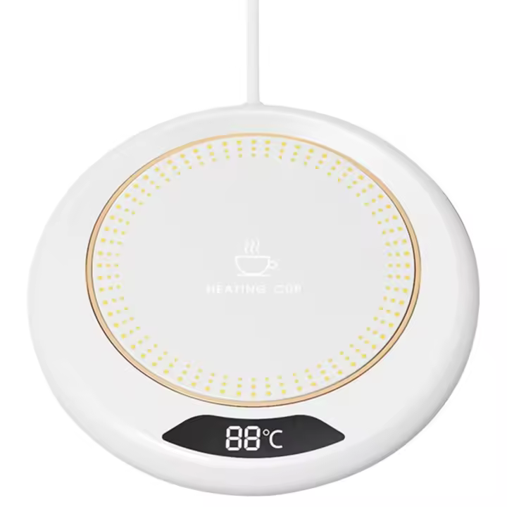Calentador de tazas de café de 3 temperaturas, calentador de tazas eléctrico inteligente USB, almohadilla calefactora de agua redonda con fondo antideslizante, agua de té - 1