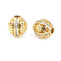 Cuentas de Espaciador de Barril de Brass Dorado de 18K Accesorios de Joyería DIY para Mujeres - details 14