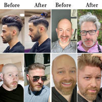 EVASMOOTH Pelucas de Cabello Humano Base de Piel Delgada de 6 Pulgadas, Tejido de Encaje Transpirable, Nudos Duraderos, Color Oscuro, Estilo Ondulado 28mm - details 8
