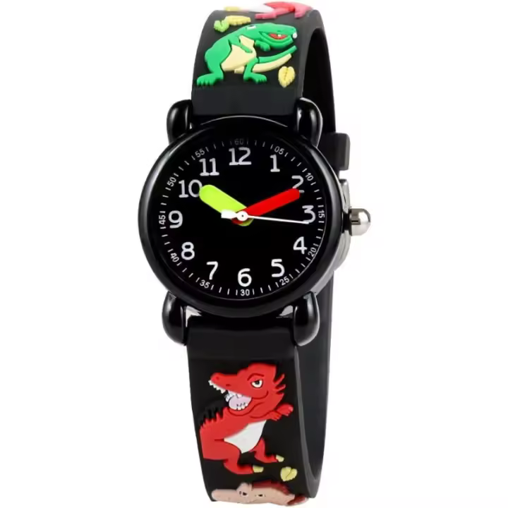 Reloj de Cuarzo Impermeable de Dibujos Animados para Niños Reloj de Pulsera Lindo para Bebés con Correa Ajustable de PVC Accesorios Educativos de Juguete - 1