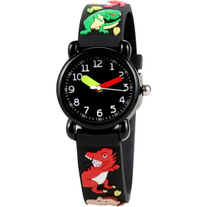 Reloj de Cuarzo Impermeable de Dibujos Animados para Niños Reloj de Pulsera Lindo para Bebés con Correa Ajustable de PVC Accesorios Educativos de Juguete - 1