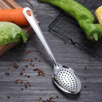 Colador de acero inoxidable pulido, cuchara para sopa, cabezal puntiagudo, filtro de aceite multifuncional, colador, cuchara de sopa para el hogar - details 11