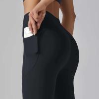 Hmidou-mallas de gimnasio con bolsillos para mujer, pantalones de Yoga, Fitness, cintura alta, Control de barriga, correr, entrenamiento - details 17