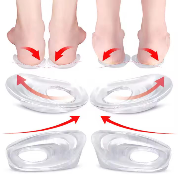 Plantillas ortopédicas de Gel de silicona para piernas, almohadilla de soporte para ARCO, inserciones ortopédicas para pies planos, alivio del dolor, almohadilla para zapatos, XO, mujer - 1