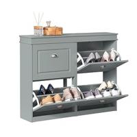Zapatero con 2 Puertas Organizador para Zapatos 53 x 24 x 82 cm Gris FSR78-HG ES - details 8