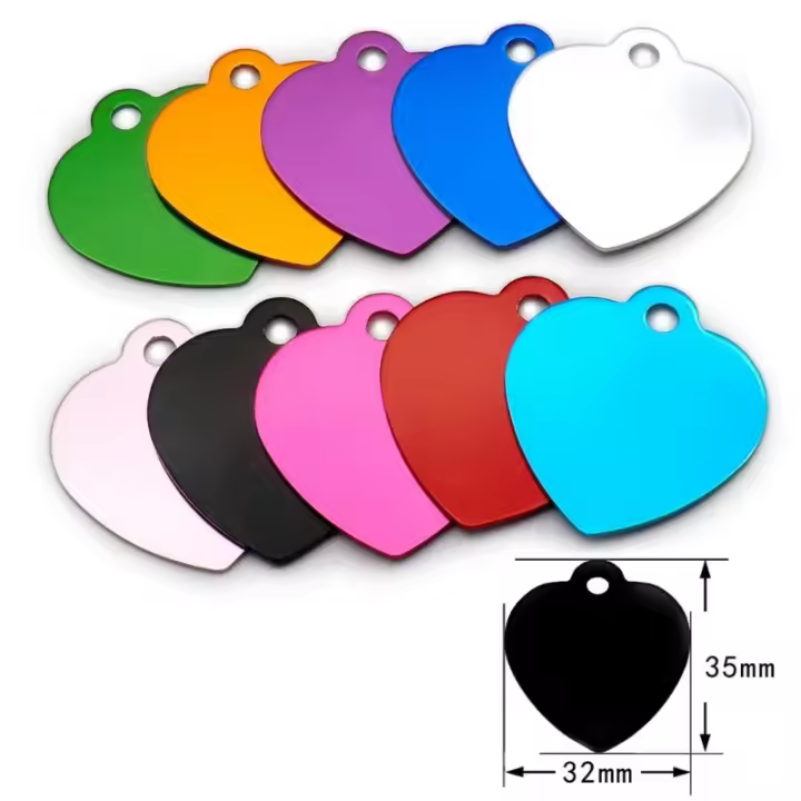 WHOLESALE 100PCS Dog Tag Name Plate Pet ID Tag Personalized Dog ID Tags Collar Accessories Pet Pendant Personalized Customized - 1