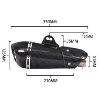 Escapa el ruido con estilo Tubo de escape redondo de marca RESPRACE para motocicletas Yamaha - details 1