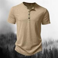 Nueva camiseta de manga corta con cuello para hombre, camiseta informal de gran tamaño a la moda de talla europea para hombre - details 3