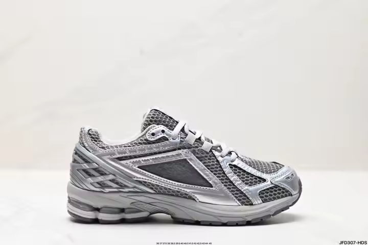 plata líquida de los hombres y las mujeres pareja retro zapatillas de correr lento zapatos casuales - 1