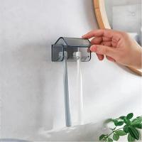 Soporte para cepillos de dientes autoadhesivo de pared, adecuado para dormitorios y baños, de 2 cepillos - details 6