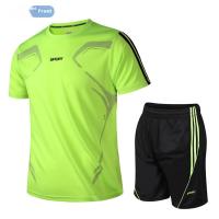 Ropa deportiva de verano de los hombres de fitness camiseta de manga corta ropa de secado rápido de los hombres corriendo suelta ropa deportiva casual - details 9