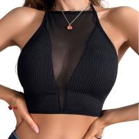 Nuevos modelos lencería mujer malla patchwork chaleco estilo belleza espalda correa fina cruz - details 3