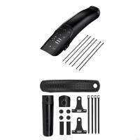 Guardabarros delantero/trasero para bicicleta, guardabarros delantero y trasero, ligero, de PVC, carcasa dura, guardabarros de plástico ajustable para bicicleta de montaña - details 2
