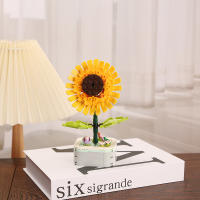 Bloques de construcción en maceta de flores eternas para niños, juego de juguetes creativos, decoración de mesa, regalo de Navidad de vacaciones - details 5