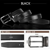 Cinturon cuero para hombre,Cinturón de cuero genuino, Cinturones Cinturon Reversible Hombre ,cinturón de cuero de vaca . - details 14