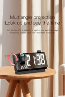 1 reloj despertador de proyección, temperatura de tiempo, reloj de proyección dual, pantalla grande LED de carga, función de repetición de dormitorio, despertador - details 7