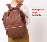 Mochila de Cuero PU Impermeable 15 Pulgadas para Hombres Ideal para Estudiantes, Viajes y Uso Escolar - details 1