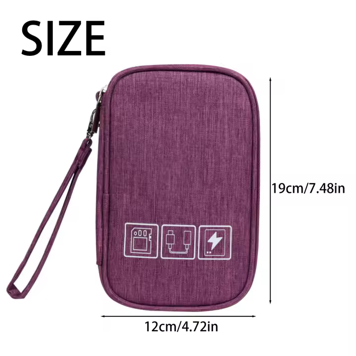 Mini bolsa adaptadora multifuncional para almacenamiento de dispositivos técnicos, accesorios digitales, adecuada para su uso - 1