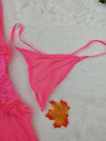 Guiruo-ropa interior ligera de lujo para mujer, hilo ligero de plumas, falda para dormir con correa de viento, conjunto de uniforme de bata exterior - details 15