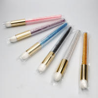 Cepillo de lavado de nariz estilo diamante mousse cepillo fibra acrílica pelo cabeza negra cepillo de poros belleza maquillaje herramientas - details 2