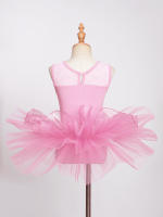Vestido de baile de Ballet para niñas, sin mangas, lentejuelas brillantes, leotardo de malla, tutú, Ropa de baile, gimnasia, patinaje, disfraz de escenario actuación - details 18