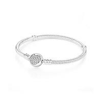 Pulsera con dijes en forma de corazón de amor fiel de Plata de Ley 925, dijes de cuentas, colgantes, joyería fina para mujeres y niñas - details 0