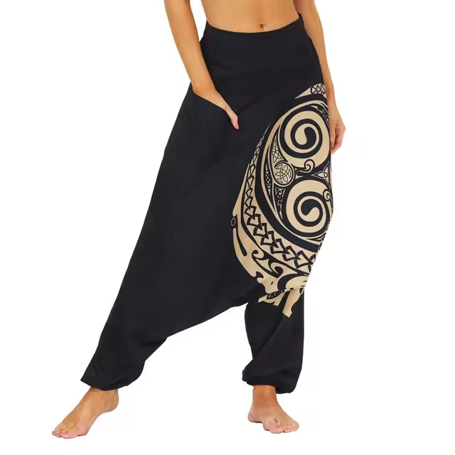 Pantalones harén con parte inferior caída para mujeres y hombres - 1
