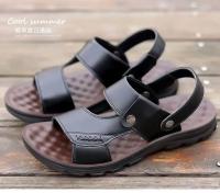 Sandalias de cuero suave de verano para hombre, sandalias antideslizantes informales con punta abierta para exteriores, sandalias deportivas cómodas para playa - details 20