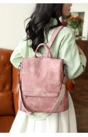 Mochila de Cuero de pu antirobo para Mujer, bolso de mano informal, bolso de viaje, bandolera - details 4
