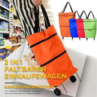 Bolsas de compras plegables, carrito de compras impermeable, aislado, bolsa de compras de utilidad, bolsa de camión de mano Personal rodante - details 3